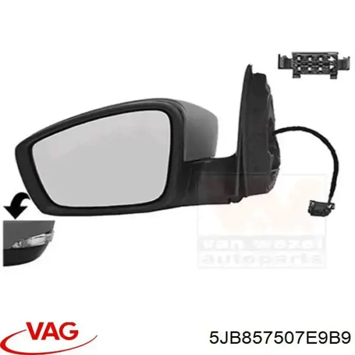 Ліве бічне дзеркало VAG 5JB857507D9B9 ціна, від 56.43 USD