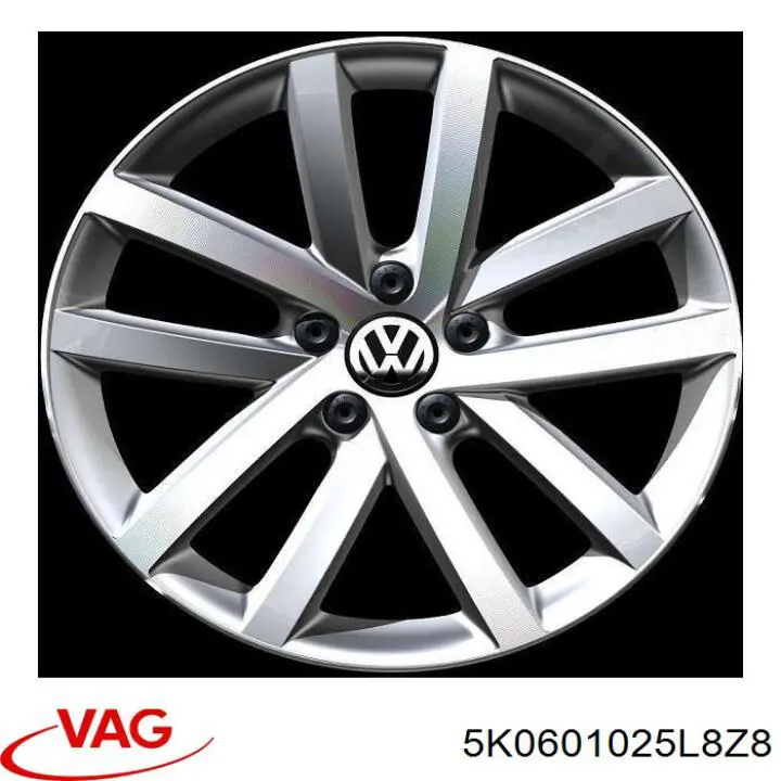 5K0601025L8Z8 VAG Диски литі (легкосплавні, титанові)