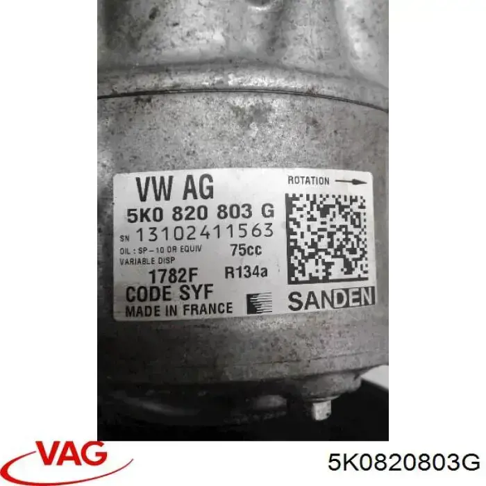 Компресор кондиціонера 5K0820803G VAG