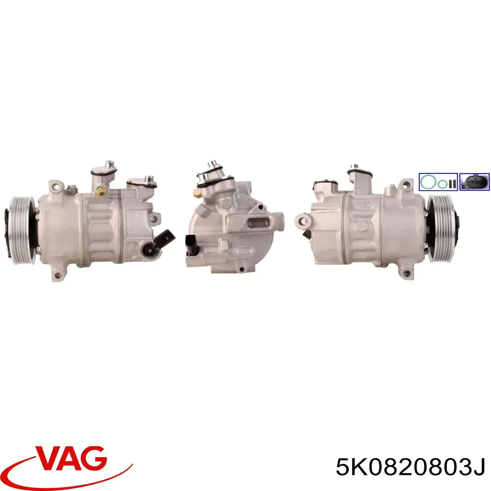 Компресор системи кондиціювання VAG 5K0820803J ціна, від 102.71 USD