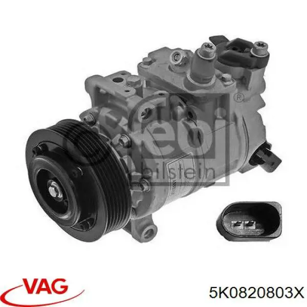 Компресор системи кондиціювання VAG 5K0820803X ціна, від 126.69 USD