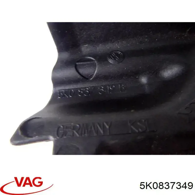Кришка ручки зовнішніх дверей задніх лівих 5K0837349 VAG