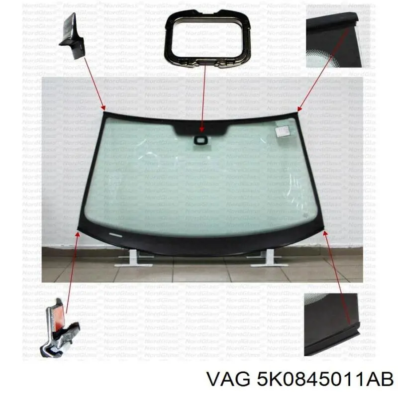 Автоскло VAG 5K0845011AB ціна, від 180.00 USD