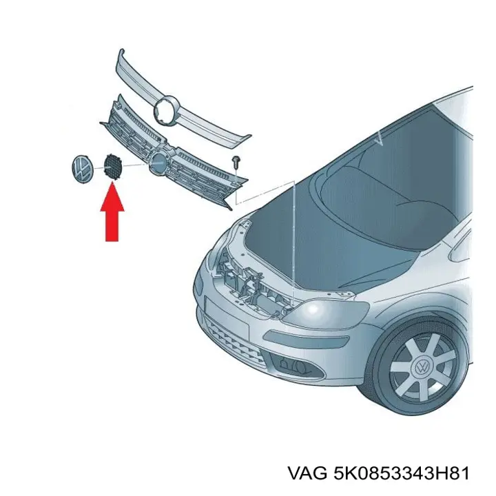 Кронштейн емблеми решітки радіатора 95180591X Polcar