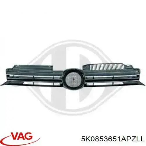 Облицювання радіатора VAG 5K0853651APZLL ціна, від 42.51 USD
