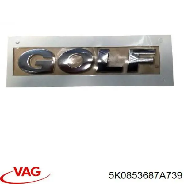 Емблема кришки багажника, фірмовий значок Volkswagen Golf 6 (AJ5) (Фольцваген Гольф)