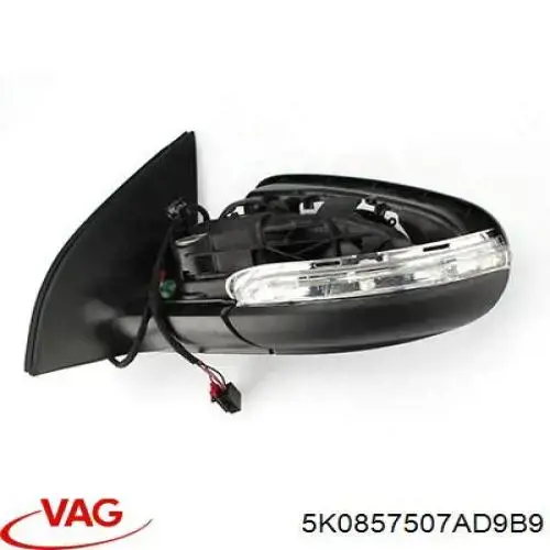 Дзеркало ліве VAG 5K0857507AD9B9