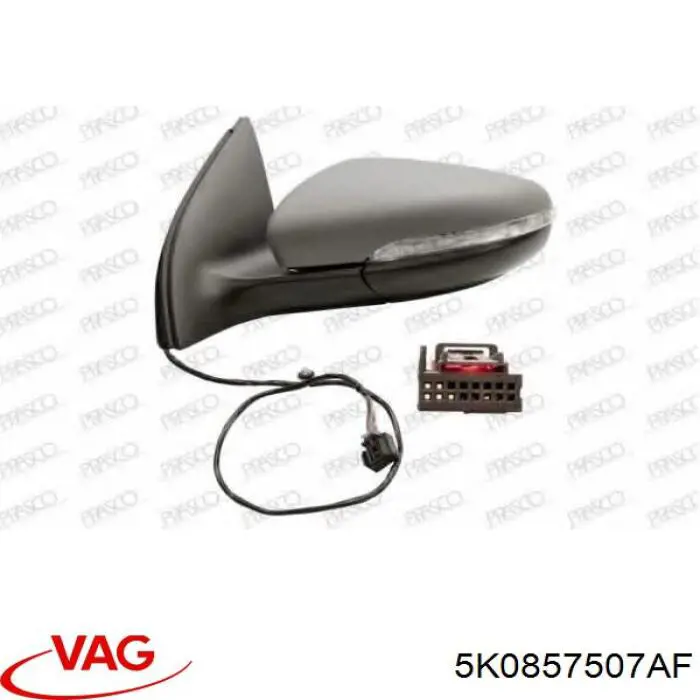 Ліве бічне дзеркало VAG 5K0857507AF ціна, від 178.19 USD