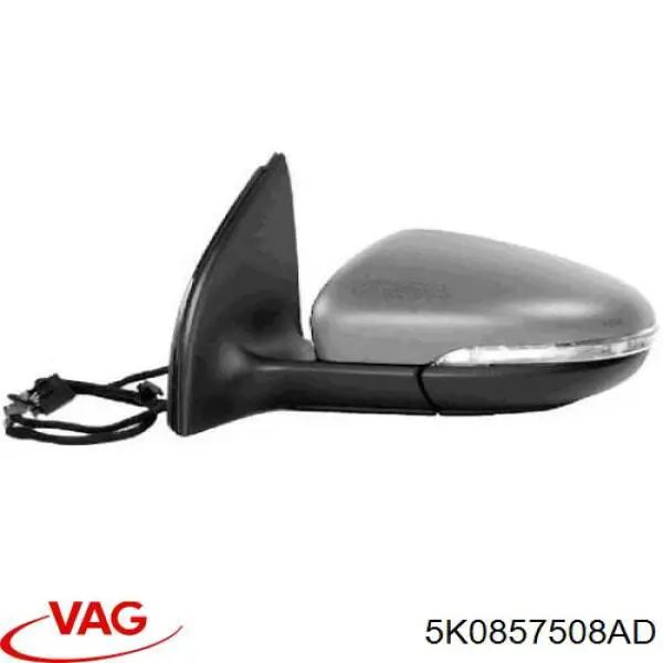 Корпус дзеркала заднього виду, правий 5K0857508AD VAG