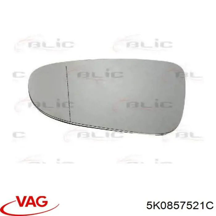 Скло дзеркала заднього виду, лівого VAG 5K0857521C ціна, від 479.59 USD
