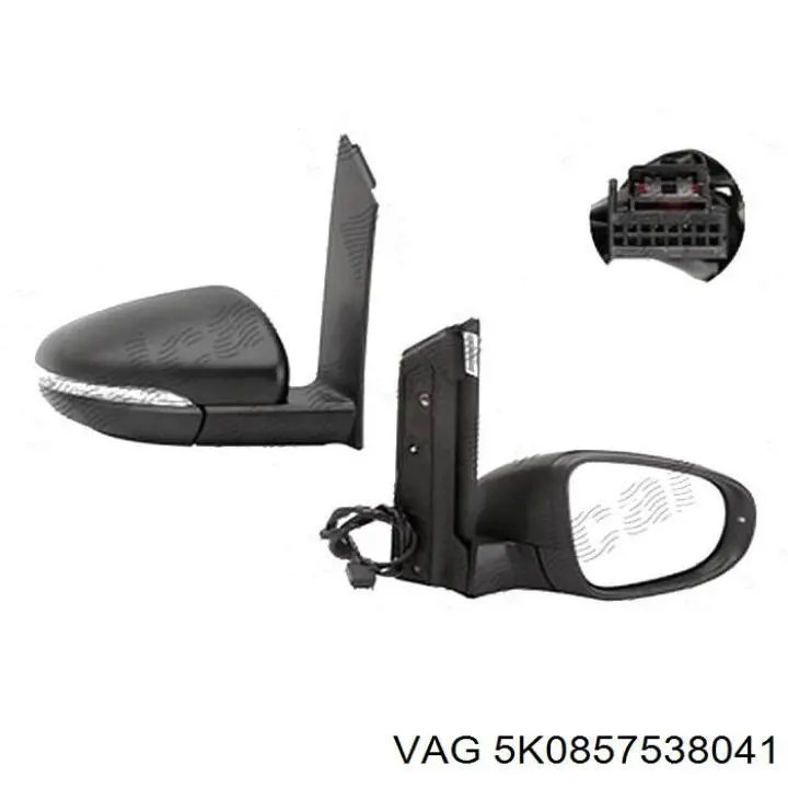 Праве бічне дзеркало VAG 5K0857538041 ціна, від 154.31 USD