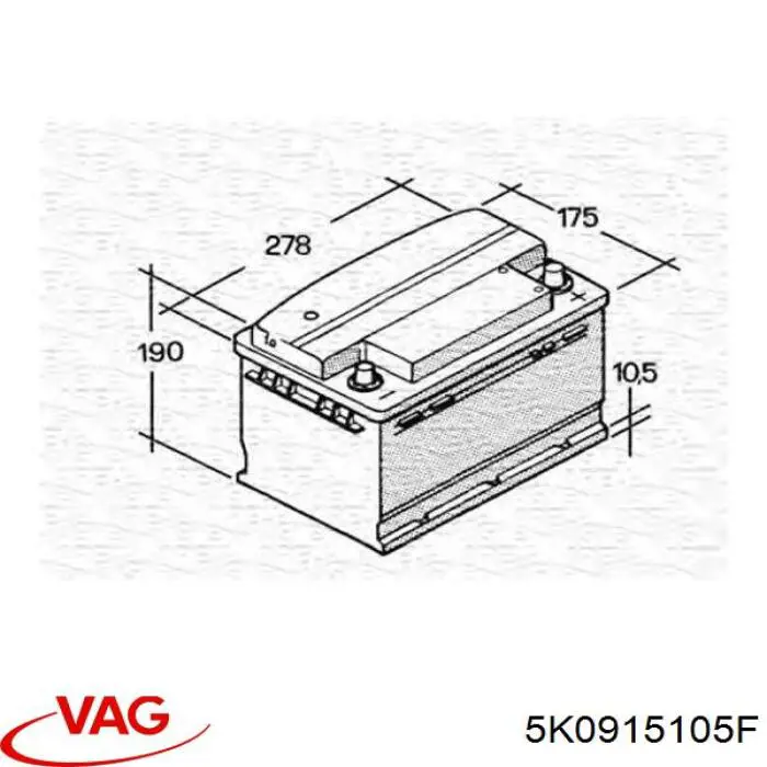 Купити 5K0915105F VAG Автомобільна батарея