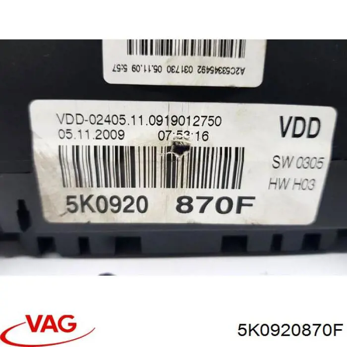 Купити 5K0920870F VAG Спідометр