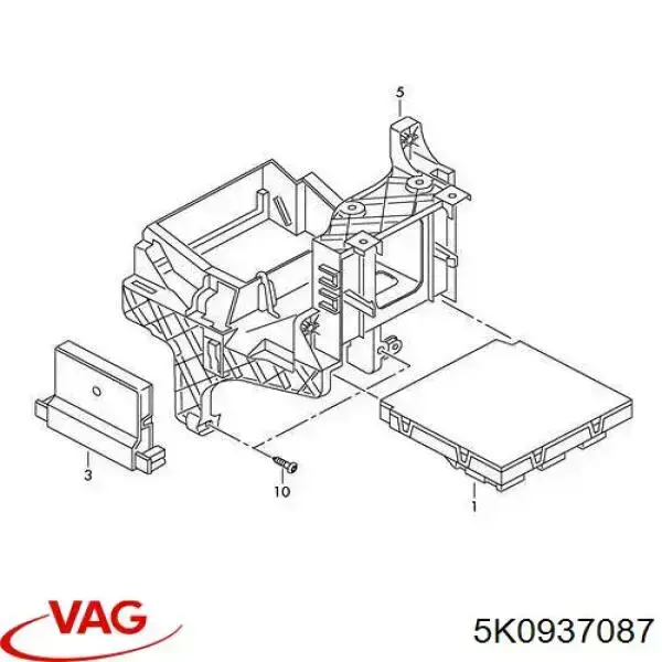 Модуль керування (ЕБУ) бортової мережі 5K0937087 VAG