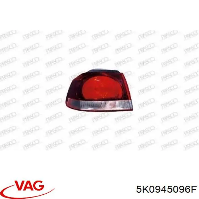 Задній правий зовнішній ліхтар VAG 5K0945096F ціна, від 46.88 USD