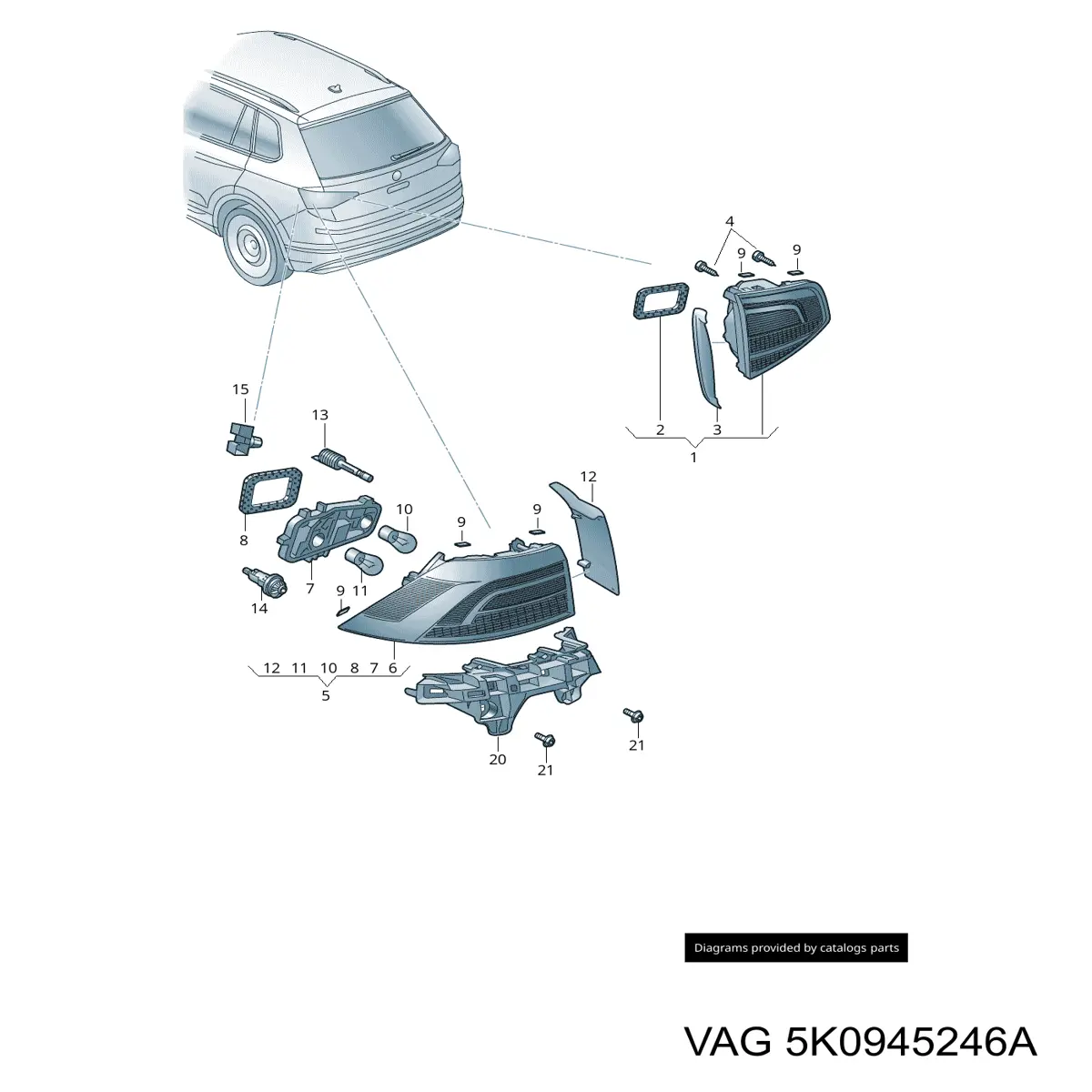  VAG 5K0945246A ціна, від 23.39 USD