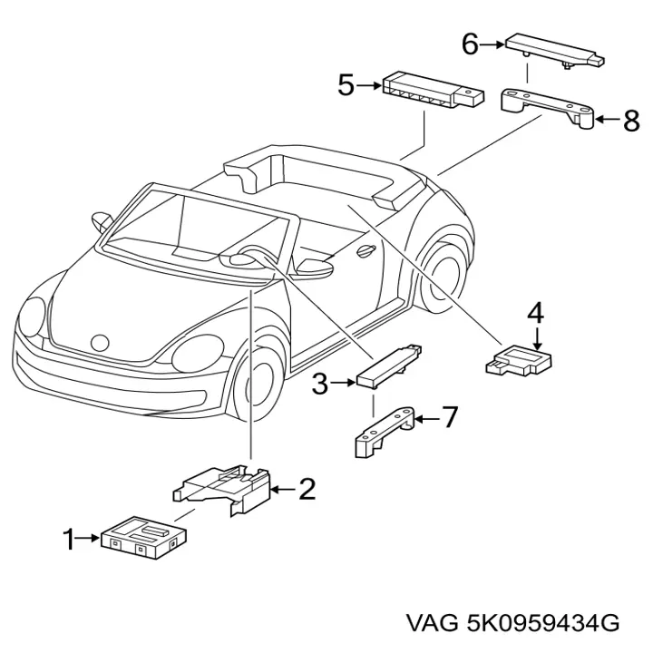 Блок комфорту VAG 5K0959434G ціна, від 12.67 USD