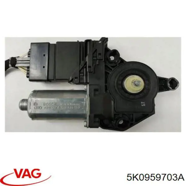 Купити 5K0959703A VAG Мотор склопідйомника дверей задніх, лівих