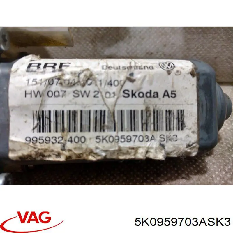 Моторчик склопідйомника двері задніх, лівих VAG 1K0959703AKSK3 ціна, від 12.14 USD