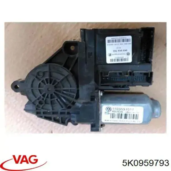 Двигун склопідіймача двері передньої, лівої 5K0959793 VAG