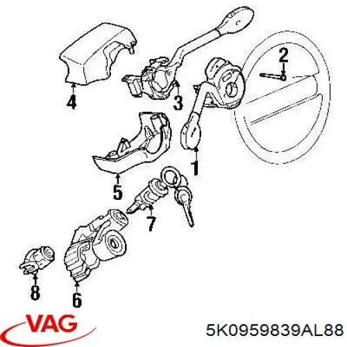 Купити 5K0959839AL88 VAG 