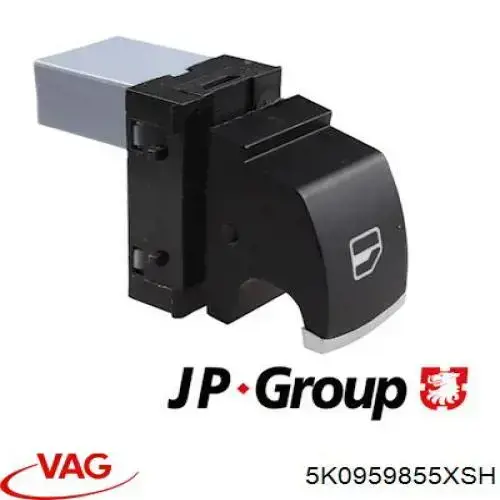 Кнопка вмикання двигуна склопідіймача задня 5K0959855XSH VAG