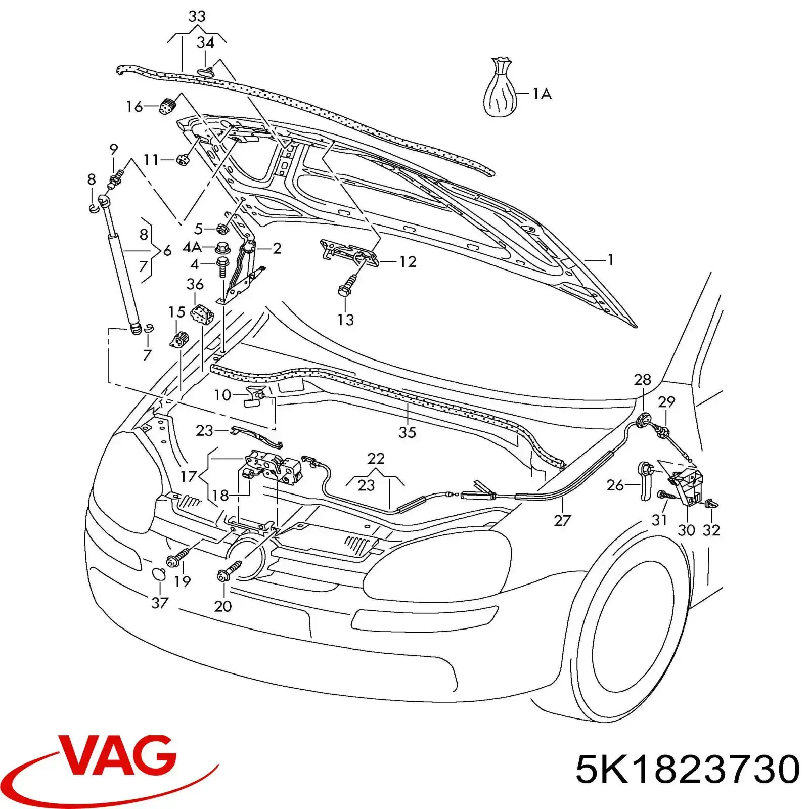  VAG 5K1823730 ціна, від 16.94 USD