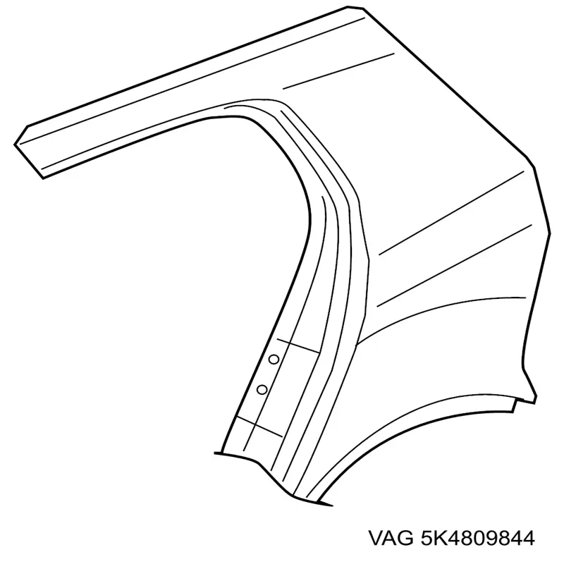 Крило заднє праве 5K4809844 VAG