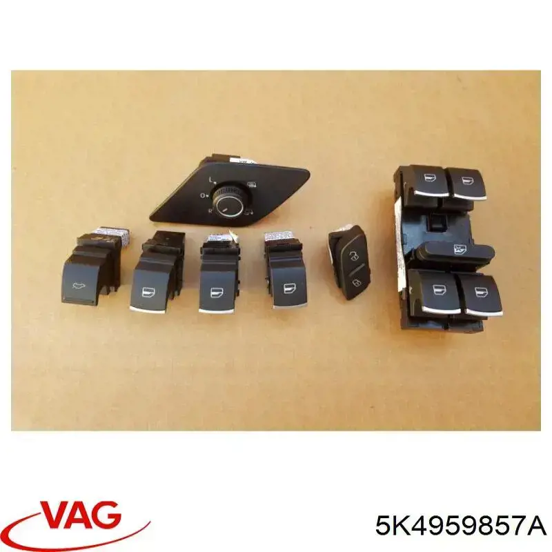 5K4959857A VAG Кнопки переднього лівого склопід'ємника