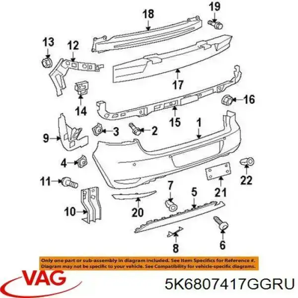 Кожух бампера заднього FPS FP7411951 ціна, від 98.00 USD