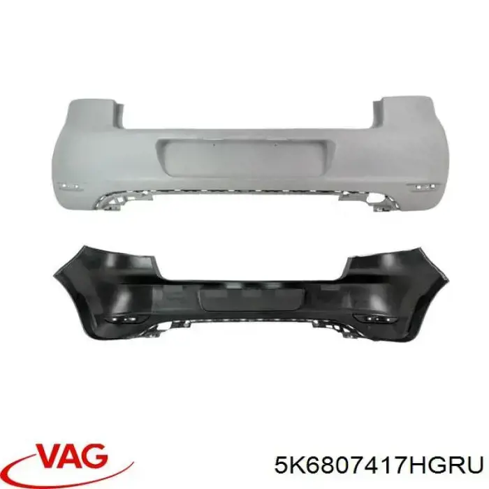 Кожух бампера заднього VAG 5K6807417HGRU ціна, від 55.75 USD