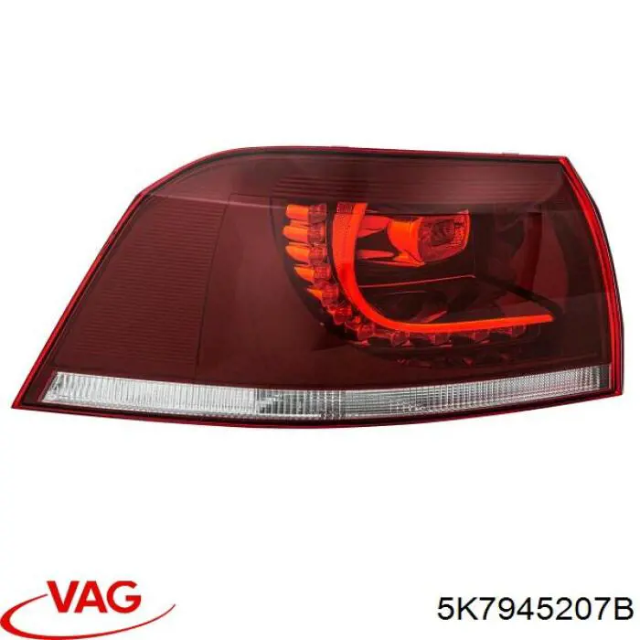 Задня ліва зовнішня фара VAG 5K7945207B ціна, від 208.42 USD