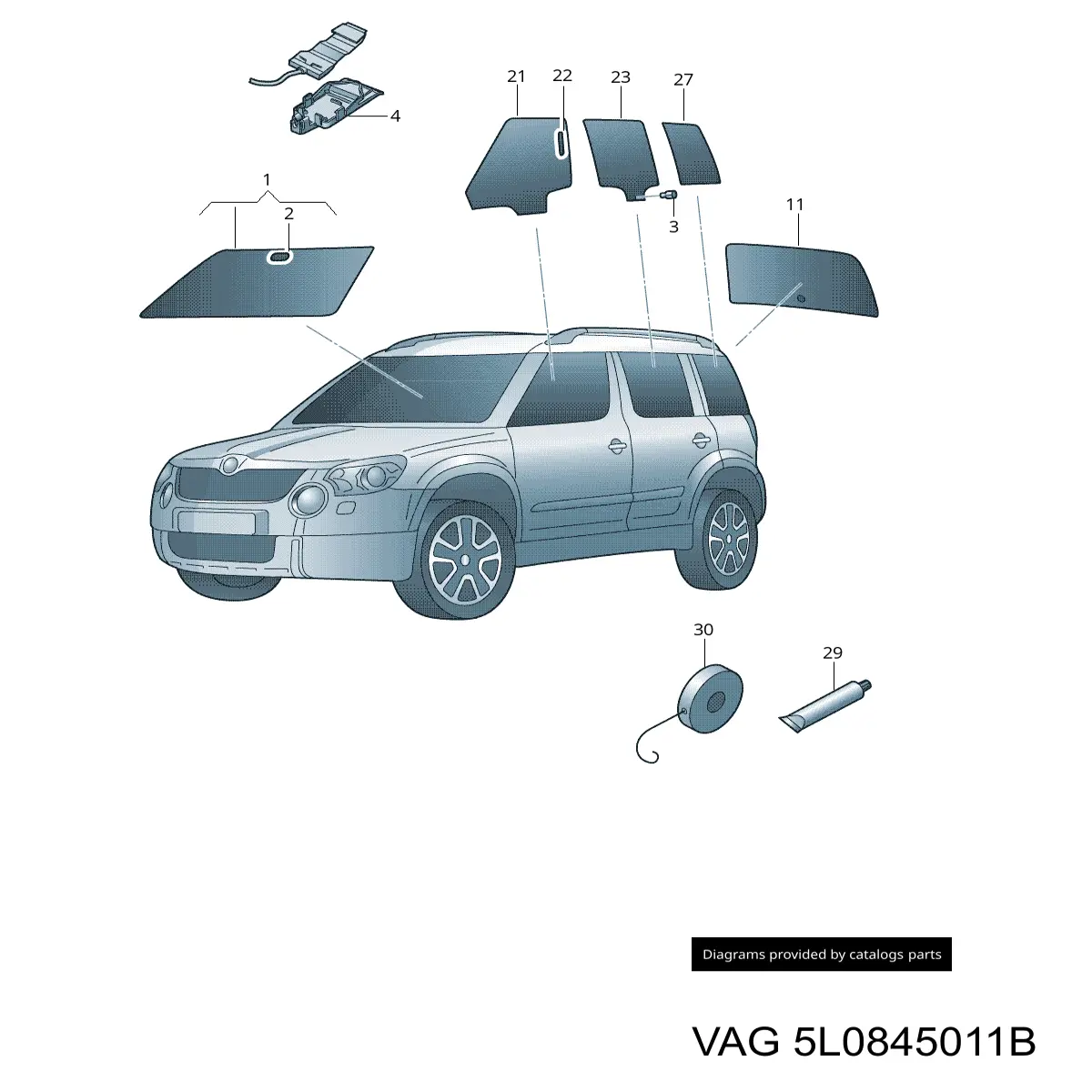 Скло лобове AB204526B Market (OEM)