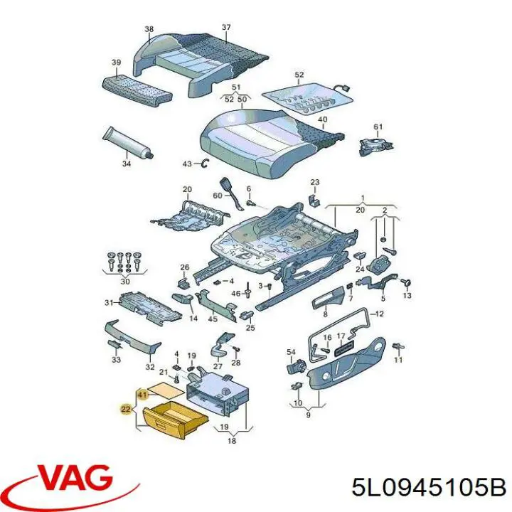 Катафот (відбивач) заднього бампера, лівий VAG 5L0945105B ціна, від 21.71 USD
