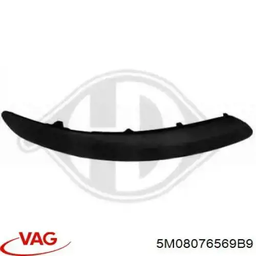 Купити 5M08076569B9 VAG Накладка бампера переднього, права