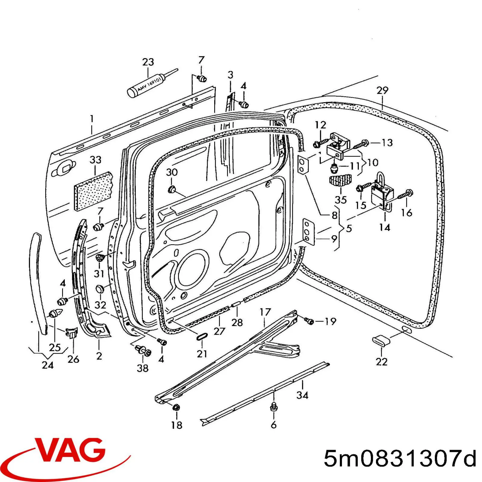  VAG 5M0831307D ціна, від 29.45 USD