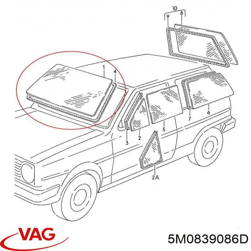  VAG 5M0839086D ціна, від 5.93 USD