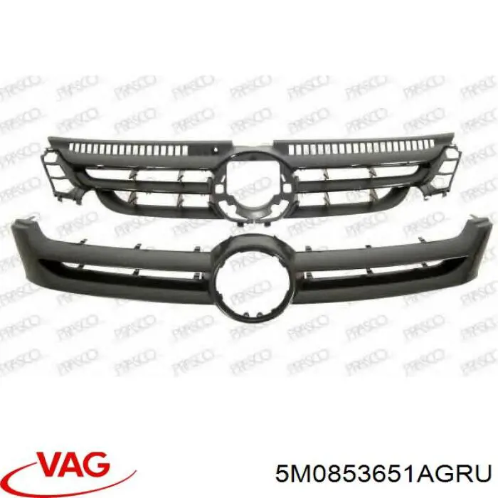 Купити 5M0853651AGRU VAG Захисна решітка радіатора