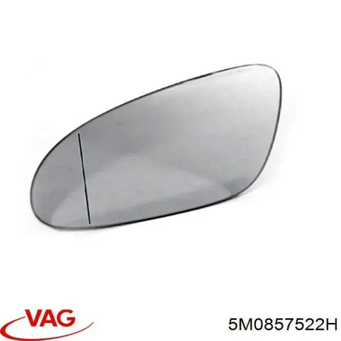 Купити 3C0857522C VAG Скло дзеркала заднього виду, правого