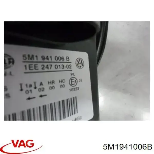Купити 5M1941006B VAG Права блок фара