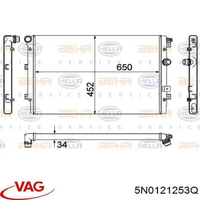 Радіатор охолодження VAG 5N0121253Q