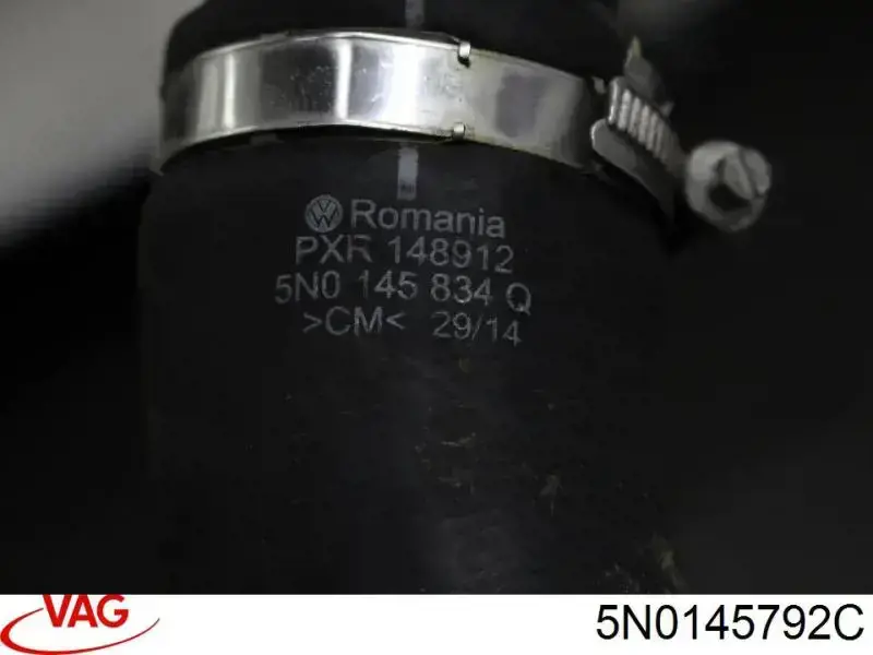 Шланг/патрубок интеркуллера VAG 5N0145792C ціна, від 240.04 USD