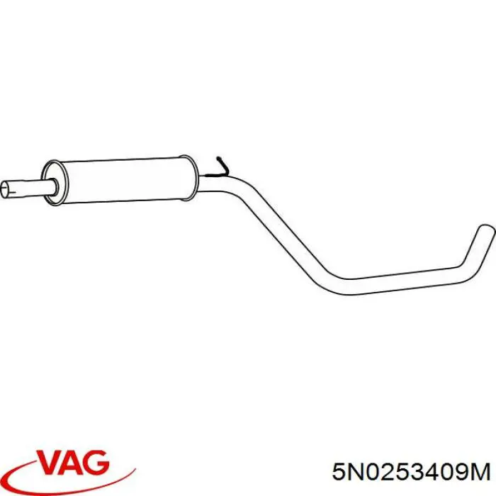 Глушник VAG 5N0253409M ціна, від 183.29 USD
