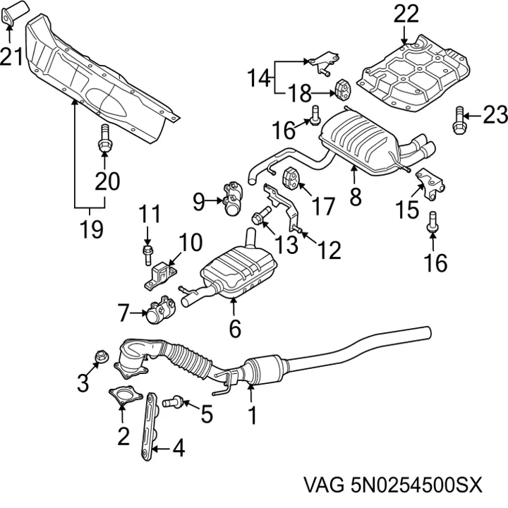 Каталізатор 5N0254500SX VAG
