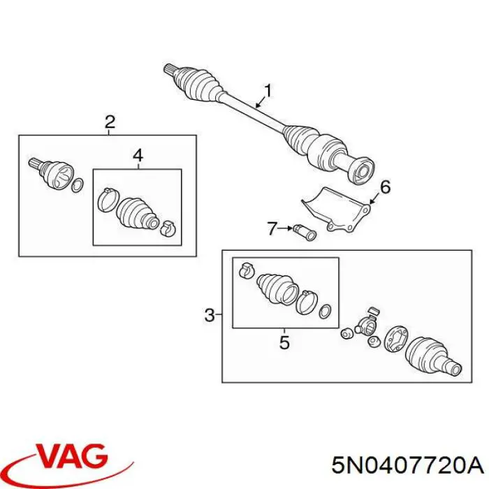 Купити 5N0407720B VAG 