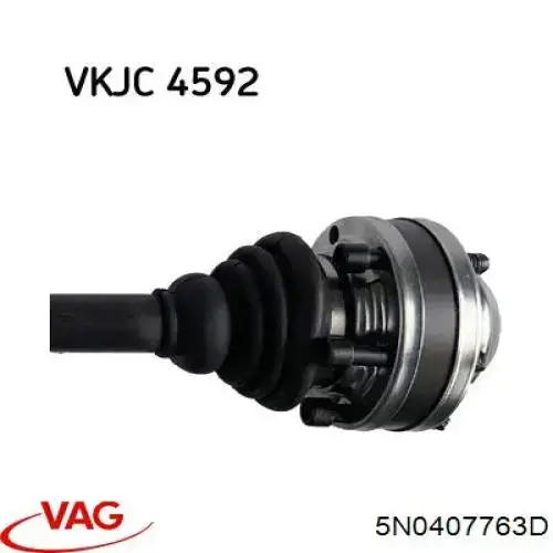 Привід передній лівий VAG 5N0407763D ціна, від 82.35 USD