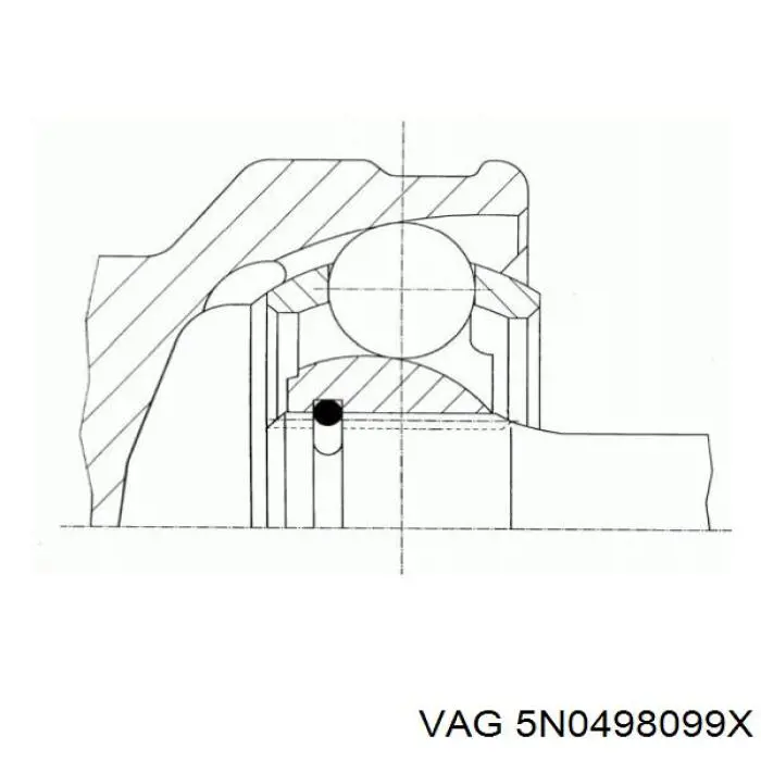 ШРУС зовнішній передній 5N0498099X VAG