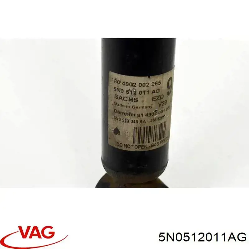 Купити 5N0512011AG VAG Стійка амортизатора задня