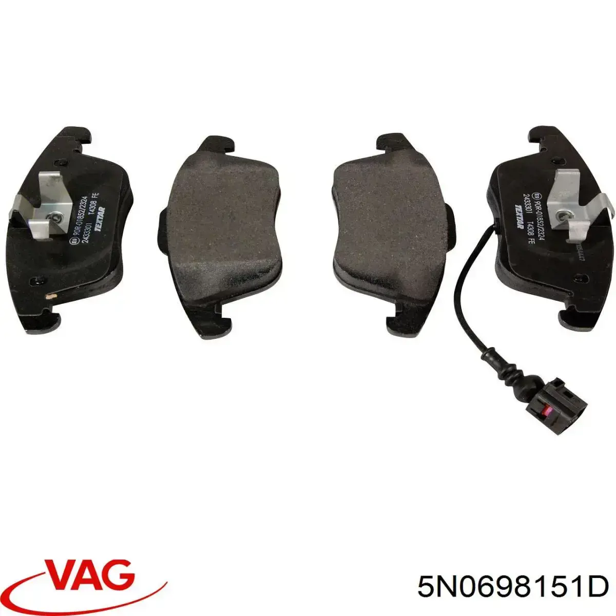 Передні тормозні колодки 5N0698151D VAG