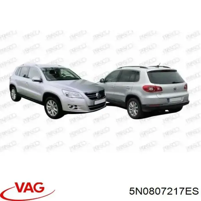 5N0807217ES VAG Бампер передній в зборі